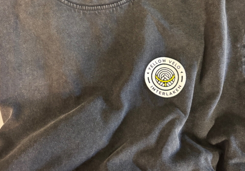 Yellow Velo Logo Tee - Heavyweight Acid Wash